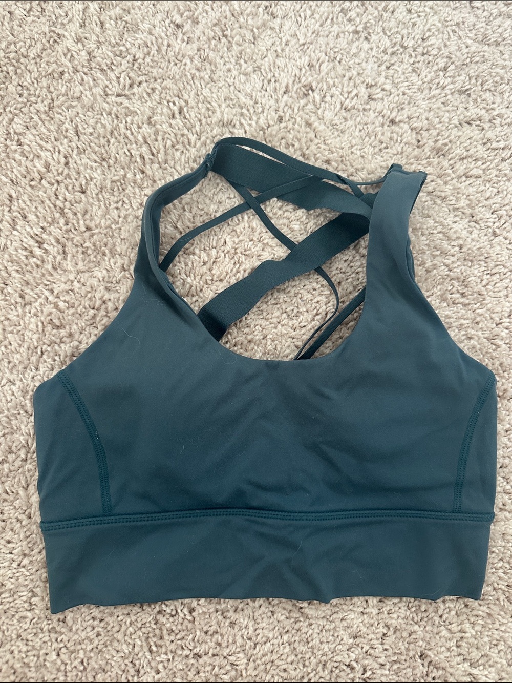 Women’s Teal Strappy Sports Bra
